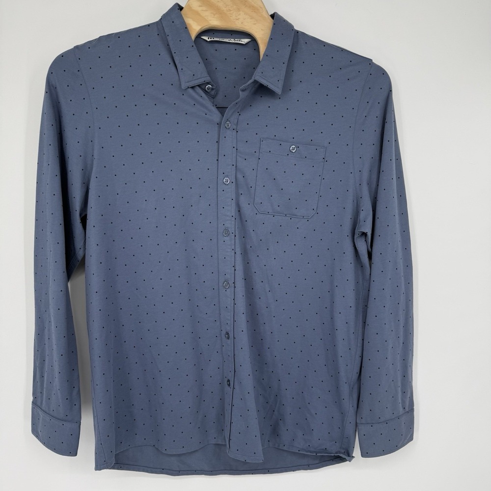 NWOT Travis Mathew Mens XXL Golf Long Sleeve Polo‎ Geometric AOP Performance